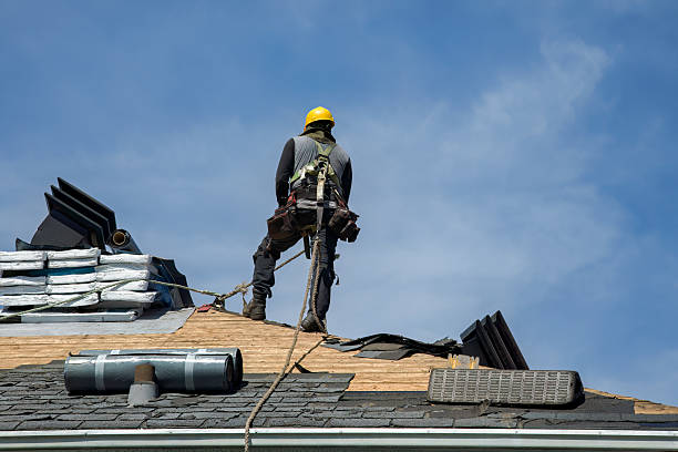 Professional Gutter Installation technician working in South River, NM
